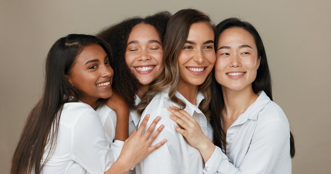 Group of happy clients